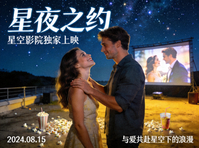 星空影院欧美电影海报 - 浪漫爱情高清画面